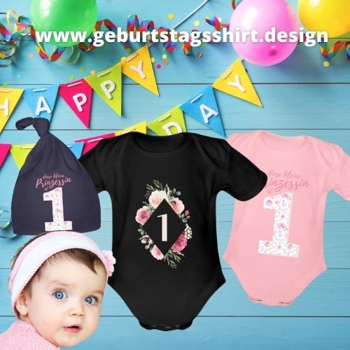 Geburtstagsshirt mit Namen und Zahl selbst gestalten - Geburtstagsshirt 1 das perfekte Geschenk für Mädchen