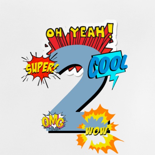 2 jahre geburtstag superheld comic baby bio t shirt mit rundhals