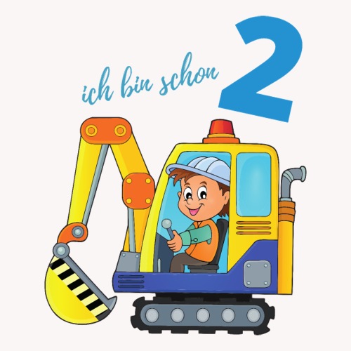 bagger kindergeburtstag 2 sticker