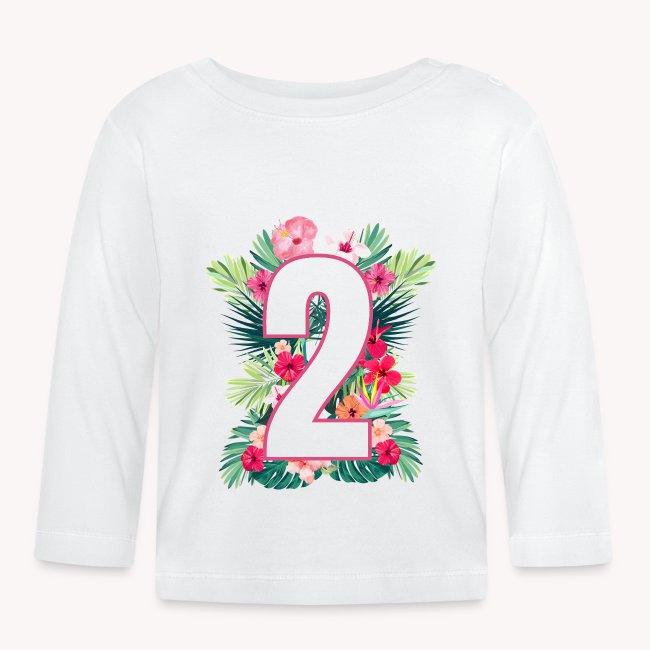 das perfekte geschenk zum 2 geburtstag mit den floralen muster ist die kleine geburtstagsprinzessin bestens gekleidet personalisieren sie jetzt ihr