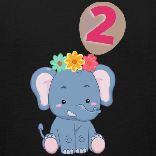 geburtstag elefant maedchen 2 kinder t shirt